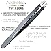 Aesthetica Pro-Series Angled Tweezers - Professional Stainless Steel Precision Slant Tip Tweezer - Perfect for Eyebrows, Chin and Unwanted Hair