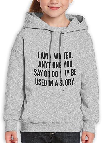 JJLS I Am A Writer Novelty Writer Unisex Kid 3d Printed Pullover Hooded Sweatshirts Hoodies