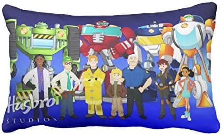Nevin Moore Cushion Pillow Covers Cases Polyester Cotton Wrinklefree Pillow Protector Transformers Rescue Bots Cute Sofa Cushion Waist Pillow Cover Cotton Duplex 16X24Inch