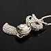 YARUIE Fox Champagne Gift Rhinestone Animals Pendant Long Chain Sweater Necklace