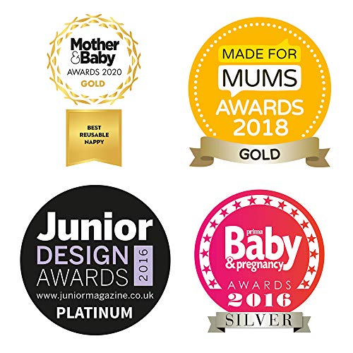 Bambino Mio, miosolo classic cloth diaper starter set, white , 5 Piece