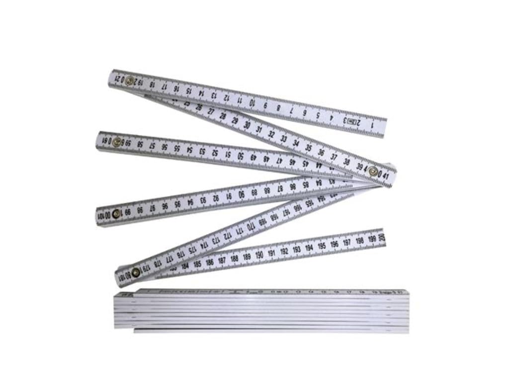 Toolland 3412-2 Glass Fibre Folding Ruler 2 m in Length (one pack)
