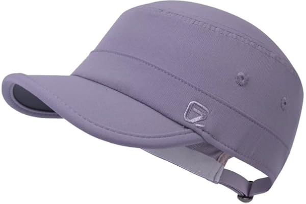GADIEMKENSD Stretch Army Cap Sport Military Hats Flat Top Short Bill Breathable