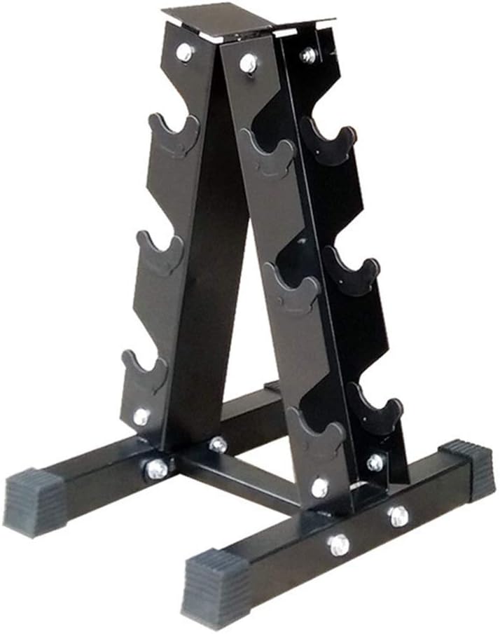chen A-frame Dumbbell Storage Racks,3tier Weight Racks for Dumbbells, Weight Tower, Steel 3 Holder Free Weights Dumbbells Set for Home Gym Exercise