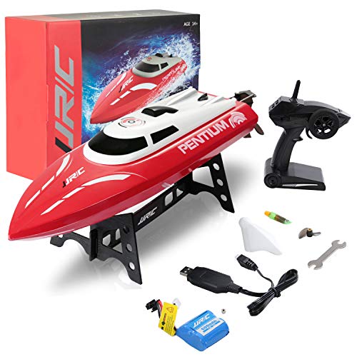 SGILE RC Race Boat,25 KM/H Remote Control Boat for Kid Adult,2.4 GHz 180° Flip High-Speed Boat, Red - Thumbnail 6