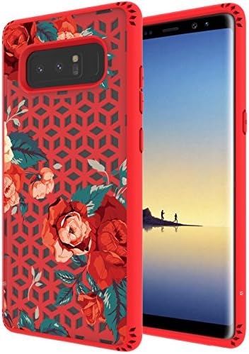 Galaxy Note 8 Case, SWODERS [Shock Absorption] Flexible TPU &amp; High Impact Hard PC Material Non Slip Fashion Graphic Cute Colorful Case For Samsung Galaxy Note 8 - Red