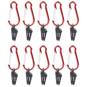 LEZED Tarp Clip Tent Clips met Carabiner Luifel Klem Luifel Clip Houder Winddicht Plastic Luifel Klem Lock Grip voor…
