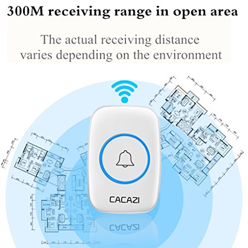 Chilie CACAZI A10 100-240V Wireless Doorbell Waterproof 300M Range Door Bell Low Price Home 38 Chimes Door Ring