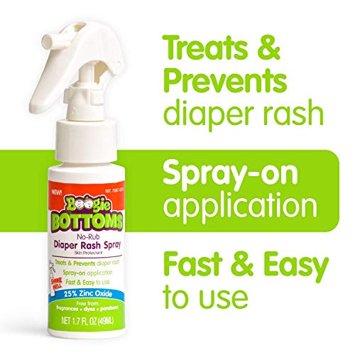 Diaper Rash Cream Spray By Boogie Bottoms, Travel Friendly NoRub Touch