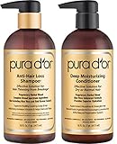 PURA D'OR Original Gold Label Anti-Hair Loss & Deep Moisturizing Combo for Best Results
