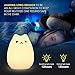 Baby Night Light, Elfeland Remote Control Cute LED Kitty Light Portable Cartoon Silicone Cat Lamp 12+1 Colors / 6 Lighting Modes / Brightness Adjustment / Timing Off for Baby Kids Bedside Nursery