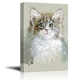 Watercolor Style Cute Cat
