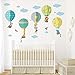 decalmile Animals in Hot Air Balloons Wall Decals Kids Wall Stickers Childrens Bedroom Nursery Baby Room Decor