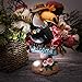 Teresa's Collections 10.2” Toucan Welcome Sign Garden Statue,Solar Powered Garden Lights for Outdoor Patio Yard Decorations