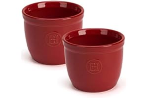 Emile Henry Made in France 6.75 oz Ramekin (Set of 2), 3.25" by 2.75", Burgundy Red (344008)