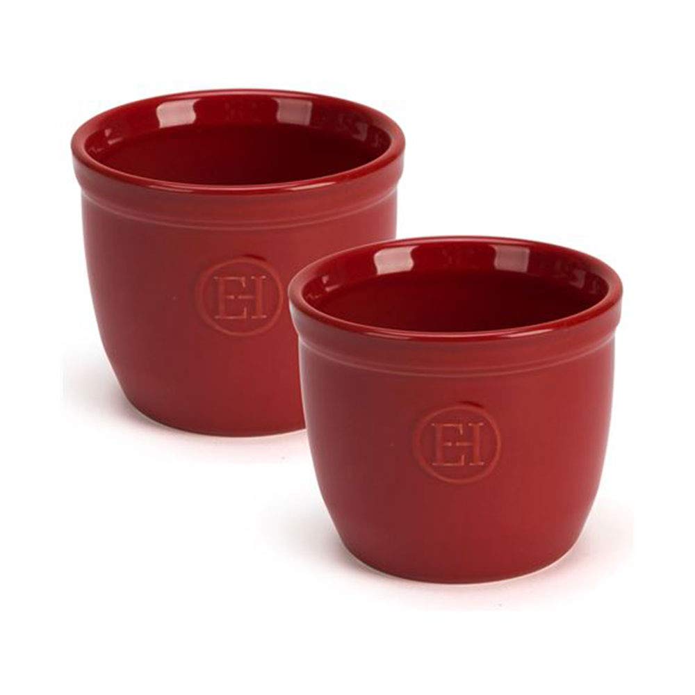 Emile Henry Set 2 x Ramekin Dish No 8, (10.08), Burgundy,