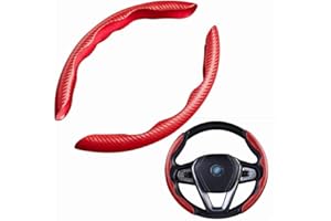 Car Steering Wheel Cover,Car Carbon Fiber Anti-Skid Steering Wheel Protector,15-inch Universal Auto Car Steering Wheel Cover,