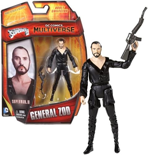 DC Comics Multiverse Mattel Year 2013 Superman II Series 4 Inch Tall Action Figure - General ZOD with Bent Assault Rifle