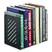 STEELMASTER Heavy Duty 8-Inch Slotted Bookends, 1 Pair, Black (24490004)