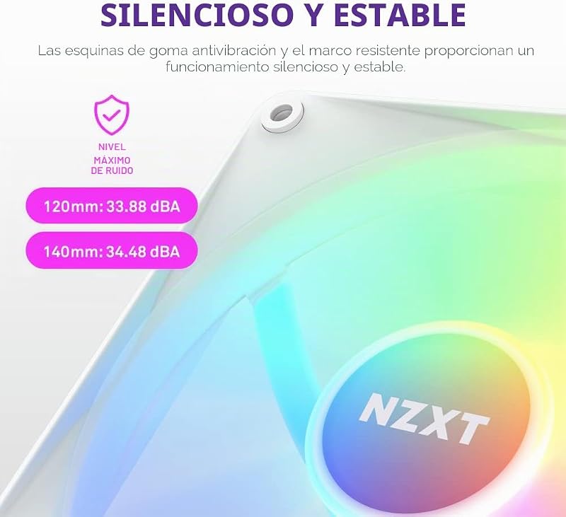 Núcleo RGB F140 - Ventilador RGB PC no Hub 140mm - Branco