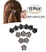Hair Claw Clip, Fascigirl 12 PCS Mini Womens Jaw Clip Vintage Hair Clamp Hair Accessory for Bath Shower … (CoffeeandBlack)