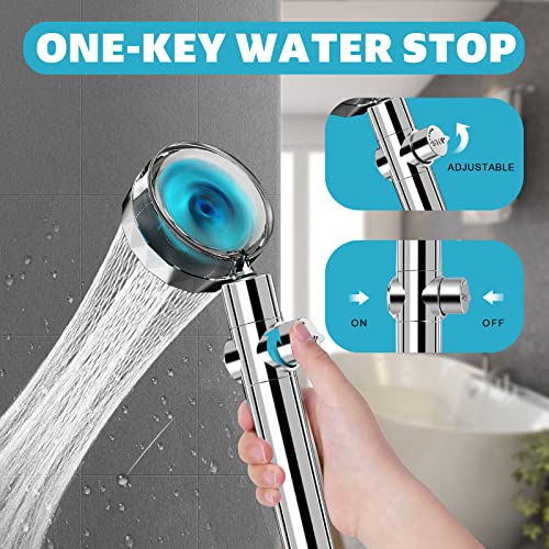 Handheld Shower Head, Kiyaosoka High Pressure Shower Heads Turbo Fan