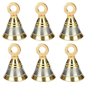 HOMEPRODUCTS4U Brass Pooja Room Bells (38 mm, Silver)