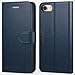TUCCH Wallet Case for iPhone SE 2022/SE2, iPhone 8/7, PU Leather Credit Card Holder [TPU Interior Protective Case] Stand Folio Flip Cover Compatible with iPhone SE 3/SE 2/8/7, Dark Blue