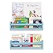 Wallniture Utah Nursery Book Shelves - Set of 2 Floating Bookshelf for Kids Room - Multi-use Kitchen Spice Rack and Bathroom Organizer, Wood Blue
