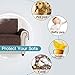 Flamingo P 100% Waterproof Recliner Chair Covers Quilted Reclining Chair Slipcover Furniture Protector Pet Couch Covers with Non Slip Backing, Seat Width Up to 30 Inch, Brown