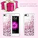 Caka 8 Plus Case, 7 Plus Glitter Case Girly Women Flowing Luxury Bling Glitter Sparkle Liquid Floating Soft TPU Case for 7 Plus 8 Plus (5.5 inch) (Rose Gold)