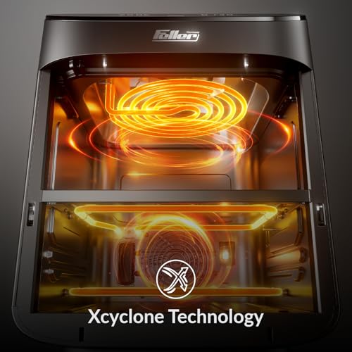 Feller Germany 1850W Air Fryer, 11L XL Capacity, Dual Zone + Sync Finish, 8 Presets, Pizza Stone, 360° Rapid Air Tech, Bake, Reheat, Dehydrate, Non-Stick, Touch Panel, 2Y Guarantee AFR1100 UAE (Black)