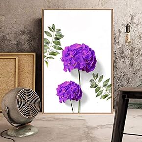 Floating Framed Canvas Wall Art for Living Room, Bedroom Flowers Canvas Prints for Home Decoration Ready to Hang - 16x24 inches