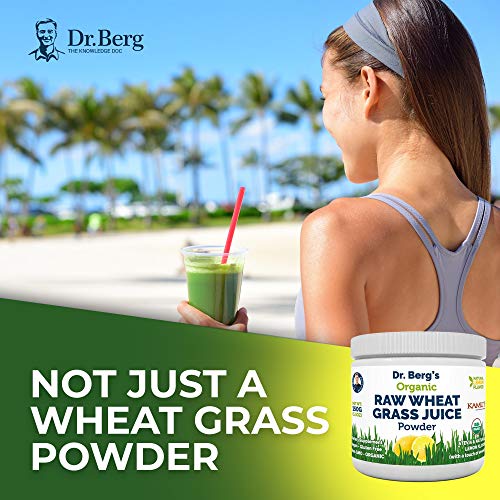 Dr. Berg’s Raw Wheatgrass Juice Powder (60 Servings) USDA Certified