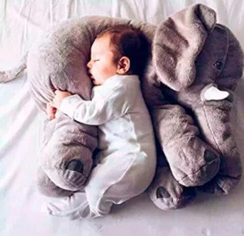 40CM Baby Kids Large Elephant Toys Pillow Stuffed Animal Soft Flush Grey Pillow