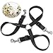 3 Dog Leash Coupler, PETBABA 1-1.6ft Long Adjustable Training Dog Lead for 3 Dogs Black