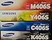 Samsung 406 Genuine Color Toner Cartridge Set (CLT-K406S CLT-C406S CLT-M406S CLT-Y406S)