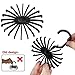 BigOtters 4 PCS 360 Degree Rotating Scarf Hanger Adjustable Twirl Tie Rack Tie Belt,Hanging Holder Storage Hook for Belt Bra Tank Top Tie Scarf Purse (Black, Medium)