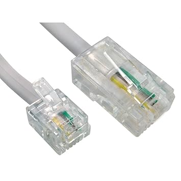 World of Data - 1m bis 20m RJ11 (ADSL) zu RJ45 (Netzwerk) Kabel - Wird verwendet, um Modems oder Router mit ADSL gefilterten 