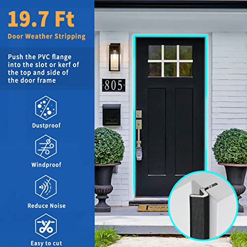 Weather Stripping "Q" Foam Kerf Door Seal 19.7 Ft Long, Replacement