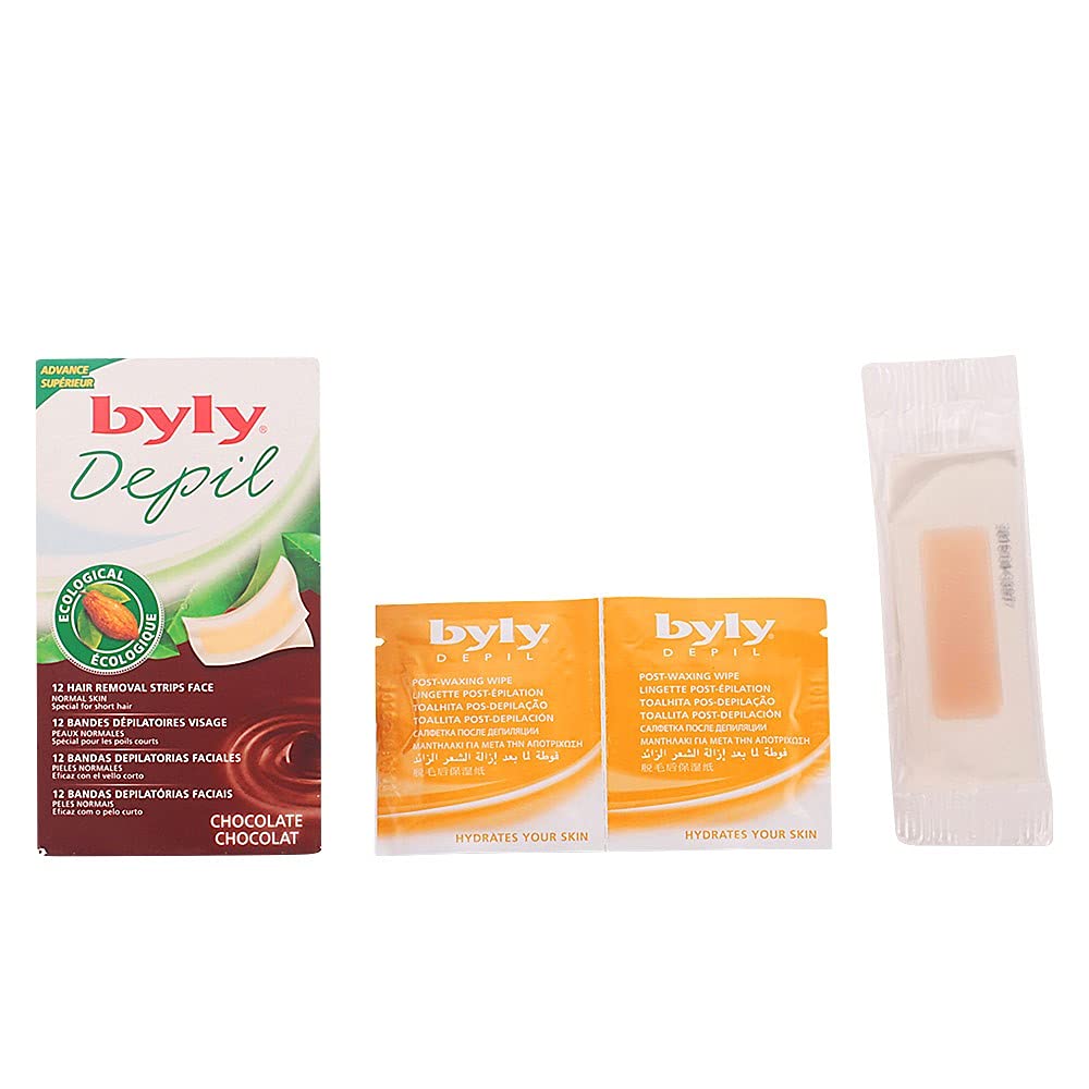 Byly Depil Facial strips, Chocolate - 12 Units