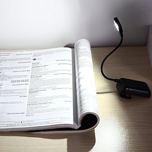 ENJOYPRO Reading Light Dual LED Clip-On Ebook Light for Tablet eBook Textbook