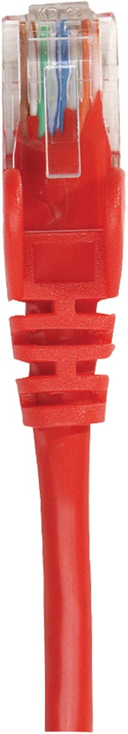 Intellinet Network Patch Cable, Cat5e, 0.25m, Red, CCA, SF/UTP, PVC, RJ45, Gold Plated Contacts, Snagless, Booted, Polybag - Image 4