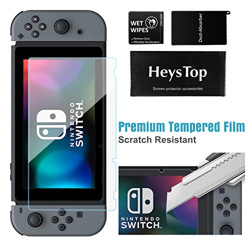 Case-for-Nintendo-Switch-HEYSTOP-11-in-1-Nintendo-Switch-Carry-Case-Come-with-2-Joy-con-Grips-for-Nintendo-Switch-Adjustable-PlayStand-Tempered-Glass-Screen-Protector-with-6-Thumb-Grip-Caps-Black