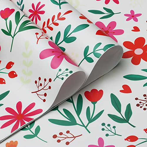 Ismoon Floral Peel and Stick Wallpaper Leaf Contact Paper 15.7\