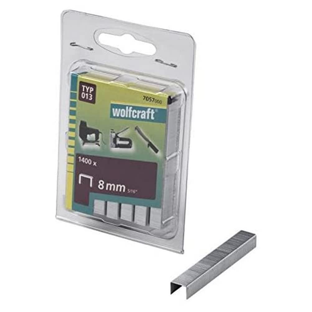 wolfcraft Broad Back Staple, Type 013 I 7057000 I Ideal for fastening fabric, textiles and thin strips of wood