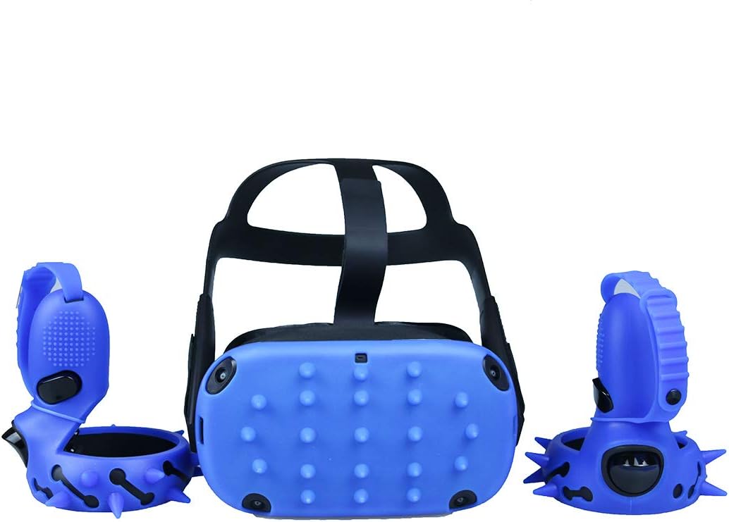 Eyglo Protective Cover + Controller Cover + Hand Strap for Oculus Quest Headset Silicone VR Accessories Oculus Quest Set