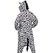 Silver Lilly Unisex Adult Pajamas - Plush One Piece Cosplay Zebra Animal Costume