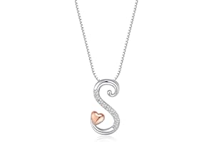 FLNEOO Initial Necklaces for Women - 14K Silver Letter Necklace for Teen Girls, Cute Name Necklace Dainty Gifts for Girls, Jewelry Cute Idea Christmas Gifts