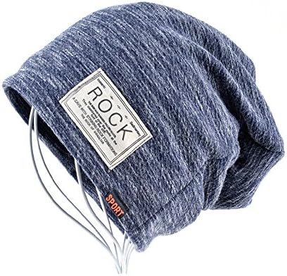 AKIZON Beanie Hat Cap Autumn Fall and Winter Warm Knit One Size Unisex (Blue)